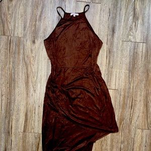 BROWN BODYCON DRESS